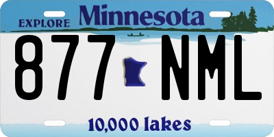 MN license plate 877NML
