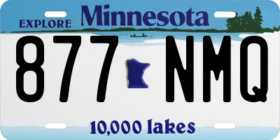 MN license plate 877NMQ