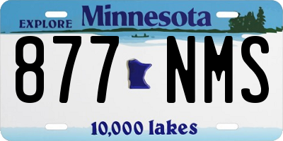 MN license plate 877NMS