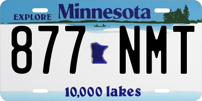 MN license plate 877NMT