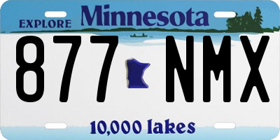 MN license plate 877NMX