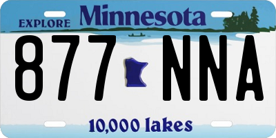 MN license plate 877NNA