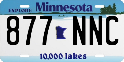 MN license plate 877NNC