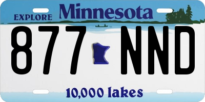 MN license plate 877NND