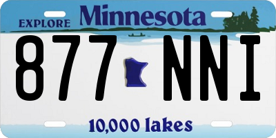 MN license plate 877NNI