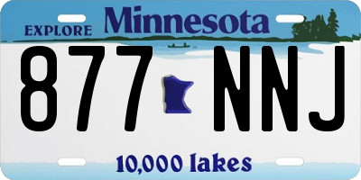 MN license plate 877NNJ