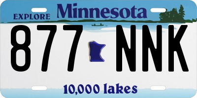 MN license plate 877NNK