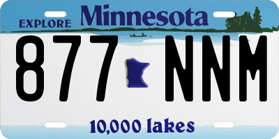 MN license plate 877NNM