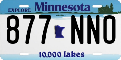 MN license plate 877NNO