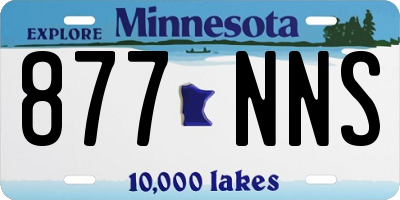 MN license plate 877NNS