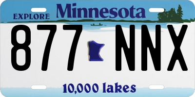 MN license plate 877NNX