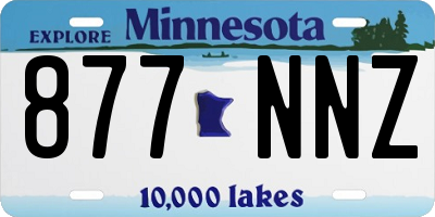 MN license plate 877NNZ