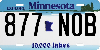 MN license plate 877NOB