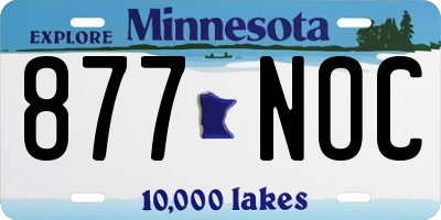 MN license plate 877NOC