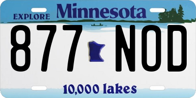 MN license plate 877NOD