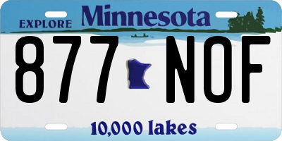 MN license plate 877NOF