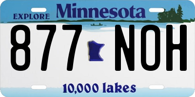 MN license plate 877NOH