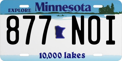 MN license plate 877NOI