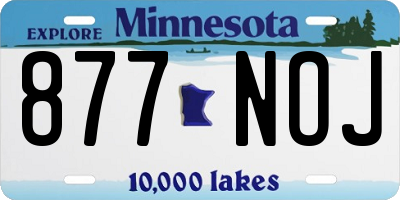 MN license plate 877NOJ