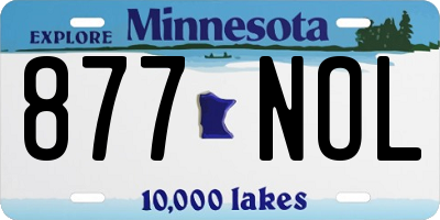 MN license plate 877NOL