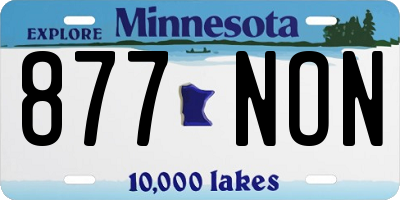 MN license plate 877NON