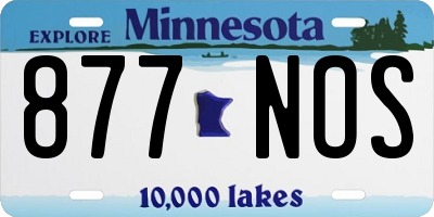 MN license plate 877NOS