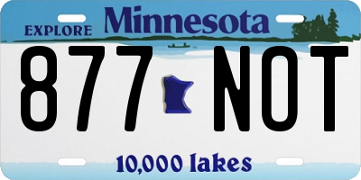 MN license plate 877NOT