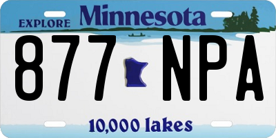 MN license plate 877NPA
