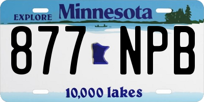MN license plate 877NPB