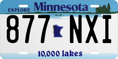 MN license plate 877NXI