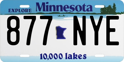 MN license plate 877NYE