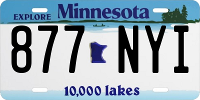 MN license plate 877NYI