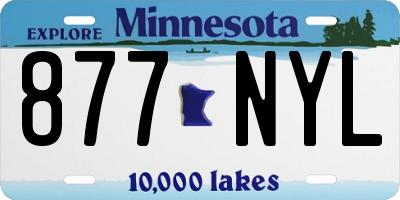 MN license plate 877NYL