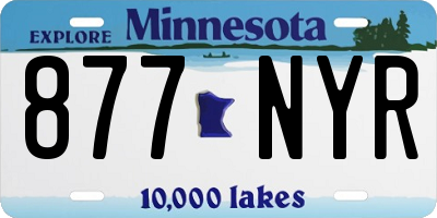 MN license plate 877NYR