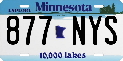 MN license plate 877NYS