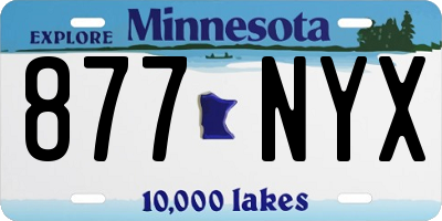 MN license plate 877NYX