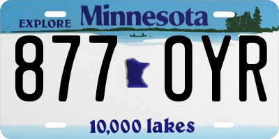 MN license plate 877OYR