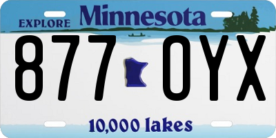 MN license plate 877OYX