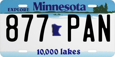 MN license plate 877PAN