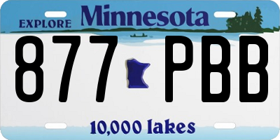 MN license plate 877PBB
