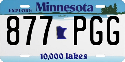 MN license plate 877PGG