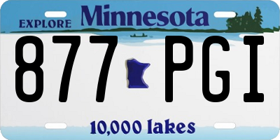 MN license plate 877PGI