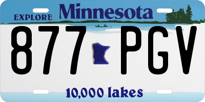 MN license plate 877PGV
