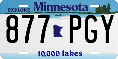 MN license plate 877PGY