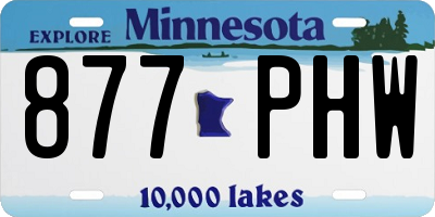MN license plate 877PHW