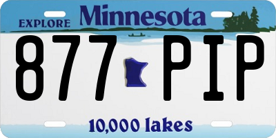 MN license plate 877PIP