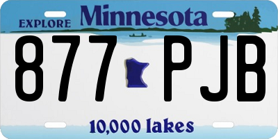 MN license plate 877PJB