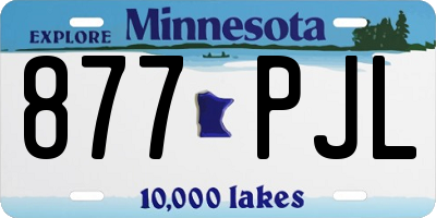 MN license plate 877PJL