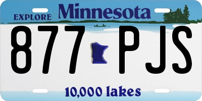 MN license plate 877PJS