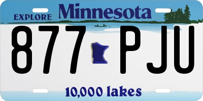 MN license plate 877PJU